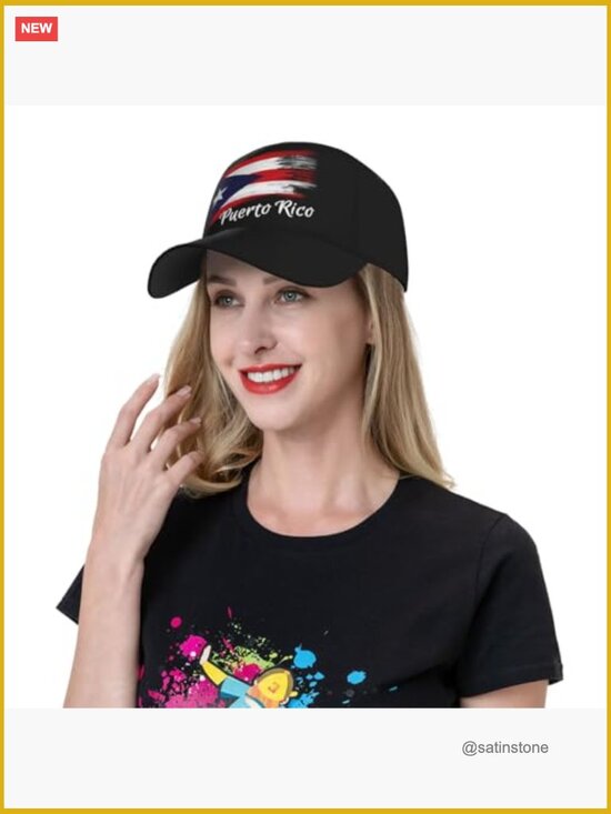 Puerto Rico Flag Baseball Cap - Adjustable Strapback, Polyester Twill main image 5